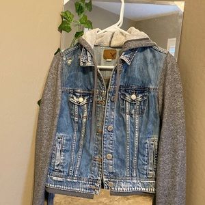 Jean jacket w/ hood